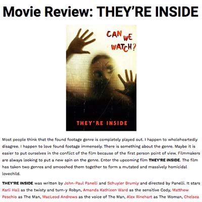 Movie Review: THEY’RE INSIDE